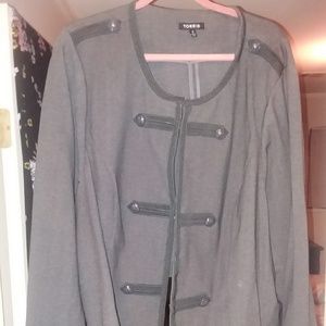 Military Style Torrid Gray Blazer